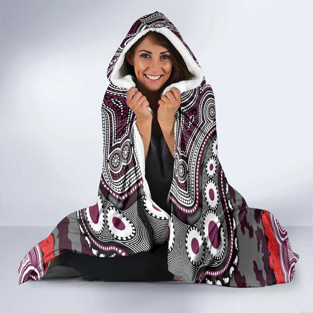 ANZAC Day Manly Warringah Sea Eagles Hooded Blanket Military Memorial Aboriginal Indigenous Art