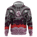 ANZAC Day Manly Warringah Sea Eagles Hoodie Military Memorial Aboriginal Indigenous Art