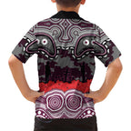 ANZAC Day Manly Warringah Sea Eagles Kid Hawaiian Shirt Military Memorial Aboriginal Indigenous Art