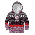 ANZAC Day Manly Warringah Sea Eagles Kid Hoodie Military Memorial Aboriginal Indigenous Art