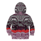 ANZAC Day Manly Warringah Sea Eagles Kid Hoodie Military Memorial Aboriginal Indigenous Art