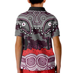 ANZAC Day Manly Warringah Sea Eagles Kid Polo Shirt Military Memorial Aboriginal Indigenous Art