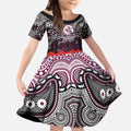 ANZAC Day Manly Warringah Sea Eagles Kid Short Sleeve Dress Military Memorial Aboriginal Indigenous Art