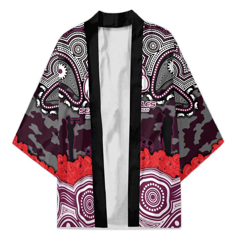 ANZAC Day Manly Warringah Sea Eagles Kimono Military Memorial Aboriginal Indigenous Art