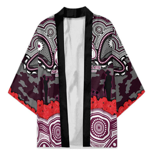 ANZAC Day Manly Warringah Sea Eagles Kimono Military Memorial Aboriginal Indigenous Art