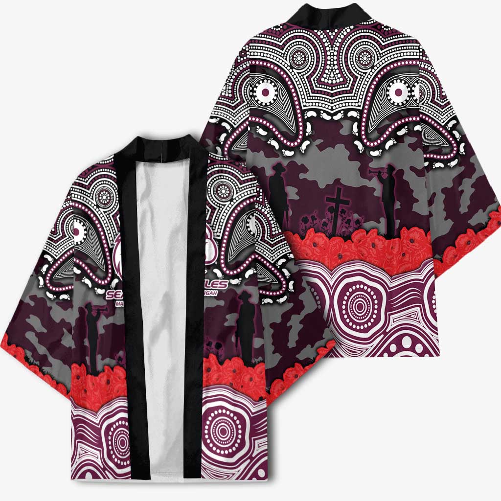 ANZAC Day Manly Warringah Sea Eagles Kimono Military Memorial Aboriginal Indigenous Art