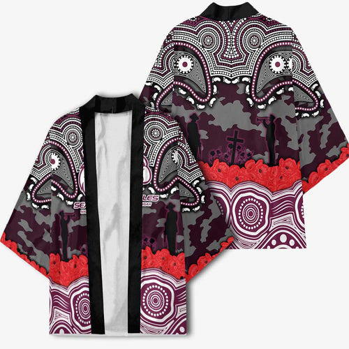 ANZAC Day Manly Warringah Sea Eagles Kimono Military Memorial Aboriginal Indigenous Art