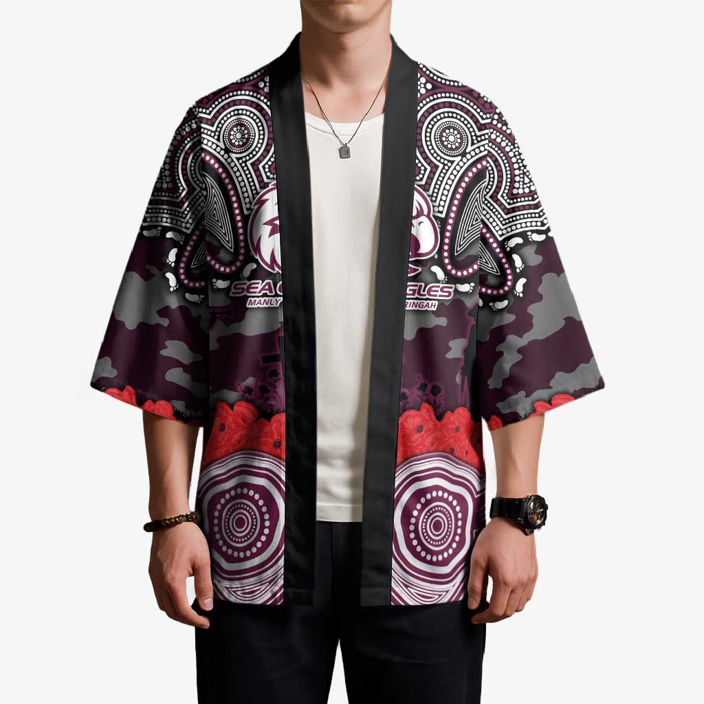 ANZAC Day Manly Warringah Sea Eagles Kimono Military Memorial Aboriginal Indigenous Art