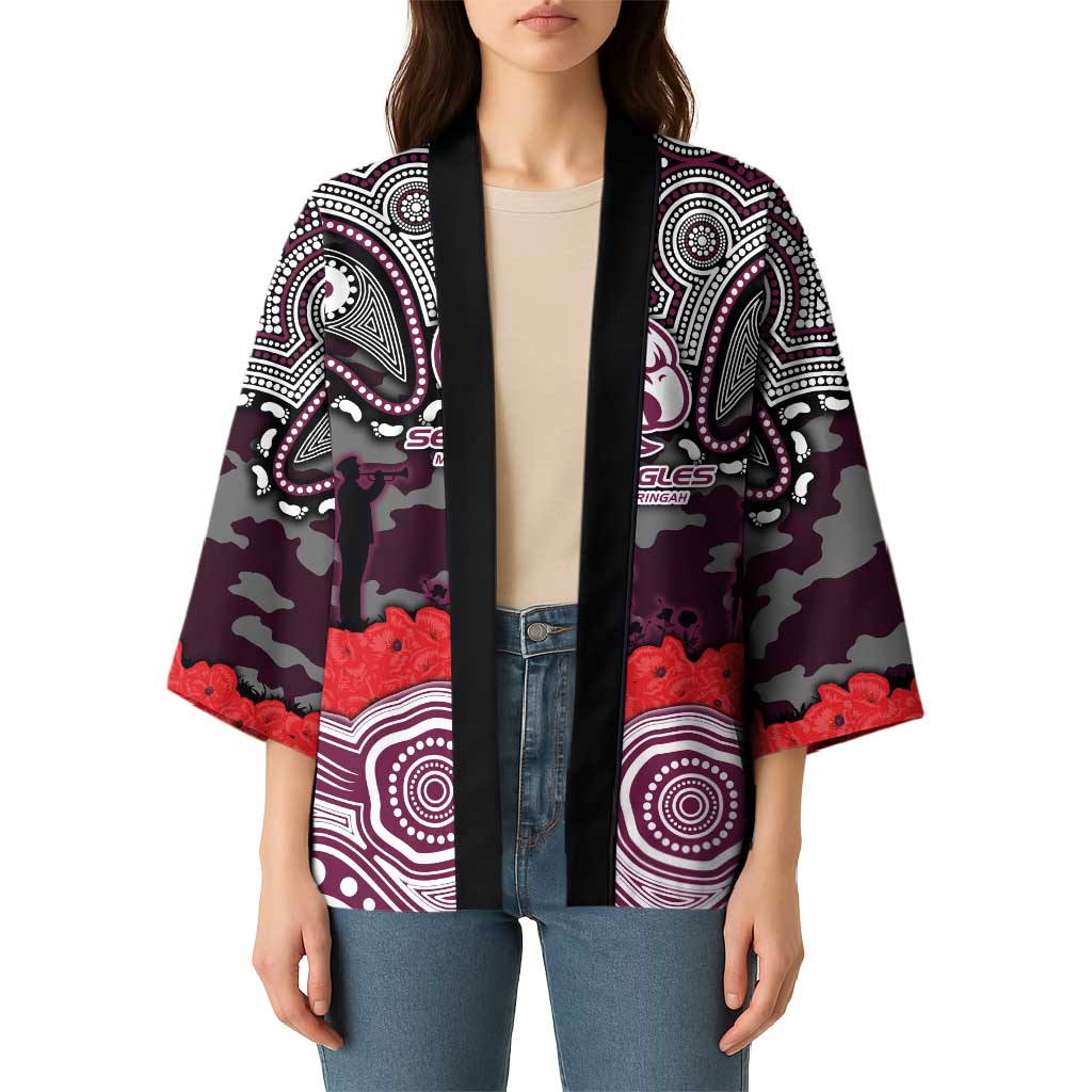 ANZAC Day Manly Warringah Sea Eagles Kimono Military Memorial Aboriginal Indigenous Art
