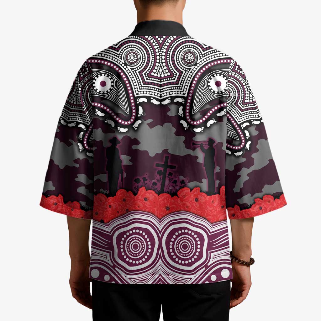ANZAC Day Manly Warringah Sea Eagles Kimono Military Memorial Aboriginal Indigenous Art