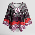 ANZAC Day Manly Warringah Sea Eagles Kimono Sleeve Blouse Military Memorial Aboriginal Indigenous Art