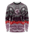 ANZAC Day Manly Warringah Sea Eagles Long Sleeve Shirt Military Memorial Aboriginal Indigenous Art