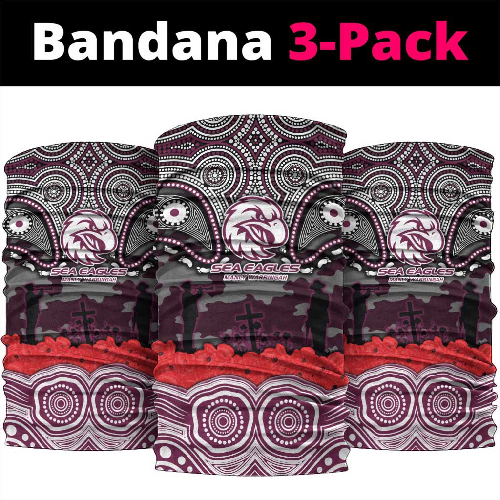 ANZAC Day Manly Warringah Sea Eagles Neck Gaiter Military Memorial Aboriginal Indigenous Art