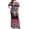 ANZAC Day Manly Warringah Sea Eagles Off Shoulder Maxi Dress Military Memorial Aboriginal Indigenous Art