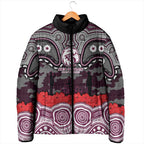 ANZAC Day Manly Warringah Sea Eagles Padded Jacket Military Memorial Aboriginal Indigenous Art