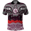 ANZAC Day Manly Warringah Sea Eagles Polo Shirt Military Memorial Aboriginal Indigenous Art