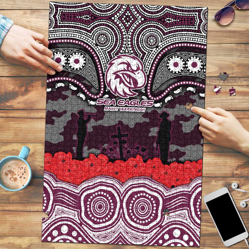 ANZAC Day Manly Warringah Sea Eagles Puzzle Military Memorial Aboriginal Indigenous Art