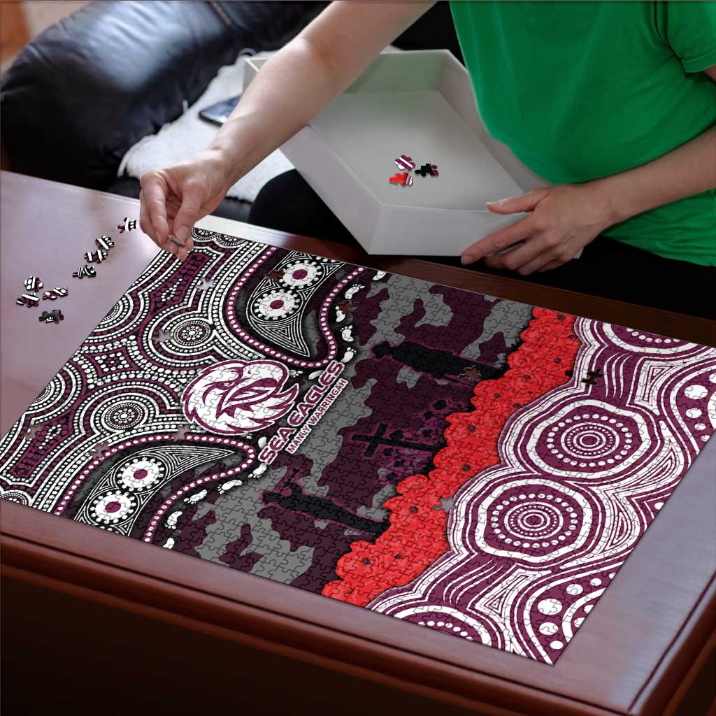 ANZAC Day Manly Warringah Sea Eagles Puzzle Military Memorial Aboriginal Indigenous Art