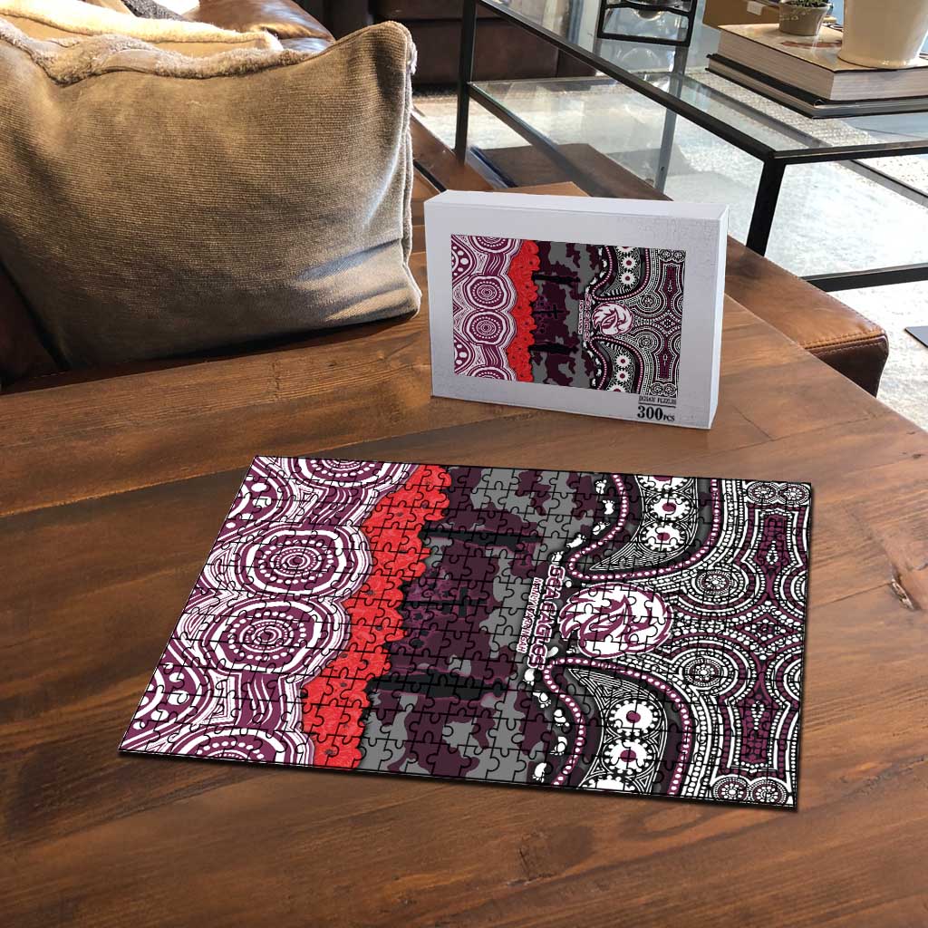 ANZAC Day Manly Warringah Sea Eagles Puzzle Military Memorial Aboriginal Indigenous Art