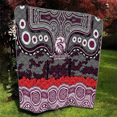 ANZAC Day Manly Warringah Sea Eagles Quilt Military Memorial Aboriginal Indigenous Art