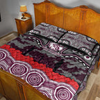 ANZAC Day Manly Warringah Sea Eagles Quilt Bed Set Military Memorial Aboriginal Indigenous Art