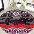 ANZAC Day Manly Warringah Sea Eagles Round Carpet Military Memorial Aboriginal Indigenous Art