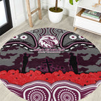 ANZAC Day Manly Warringah Sea Eagles Round Carpet Military Memorial Aboriginal Indigenous Art