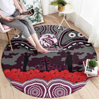 ANZAC Day Manly Warringah Sea Eagles Round Carpet Military Memorial Aboriginal Indigenous Art