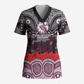 ANZAC Day Manly Warringah Sea Eagles Scrub Top Military Memorial Aboriginal Indigenous Art