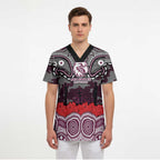 ANZAC Day Manly Warringah Sea Eagles Scrub Top Military Memorial Aboriginal Indigenous Art