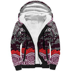 ANZAC Day Manly Warringah Sea Eagles Sherpa Hoodie Military Memorial Aboriginal Indigenous Art