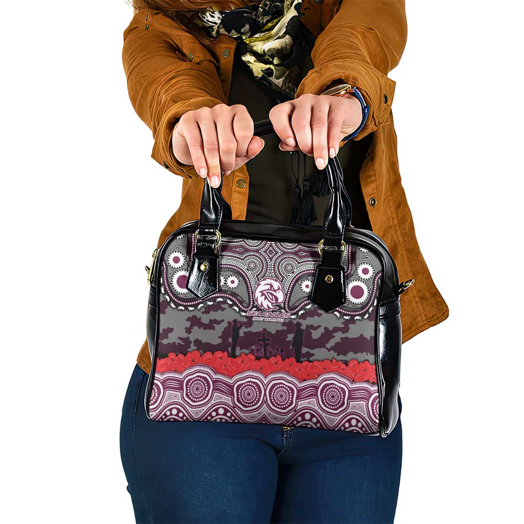 ANZAC Day Manly Warringah Sea Eagles Shoulder Handbag Military Memorial Aboriginal Indigenous Art