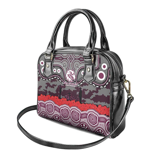 ANZAC Day Manly Warringah Sea Eagles Shoulder Handbag Military Memorial Aboriginal Indigenous Art