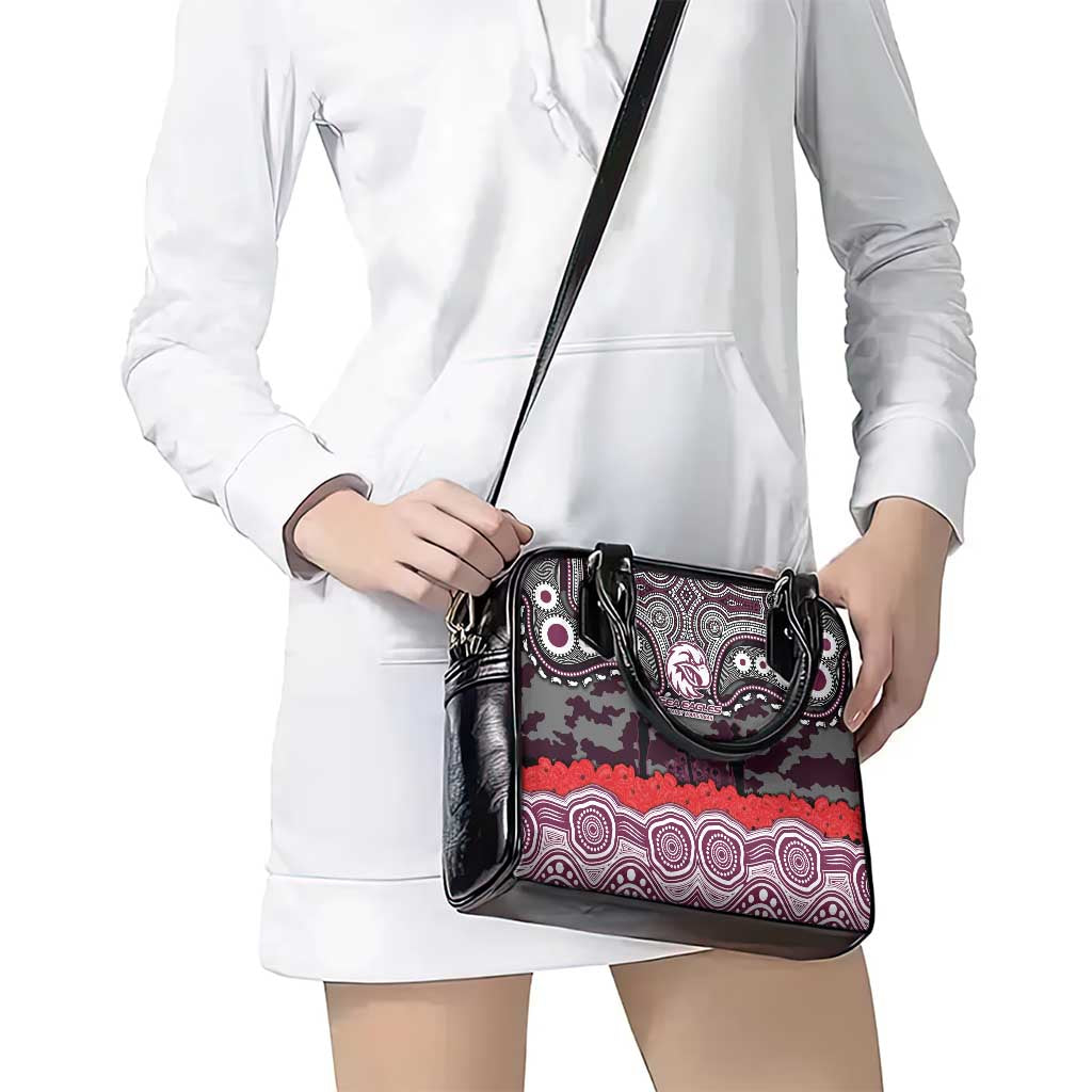 ANZAC Day Manly Warringah Sea Eagles Shoulder Handbag Military Memorial Aboriginal Indigenous Art