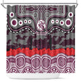 ANZAC Day Manly Warringah Sea Eagles Shower Curtain Military Memorial Aboriginal Indigenous Art