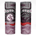 ANZAC Day Manly Warringah Sea Eagles Skinny Tumbler Military Memorial Aboriginal Indigenous Art