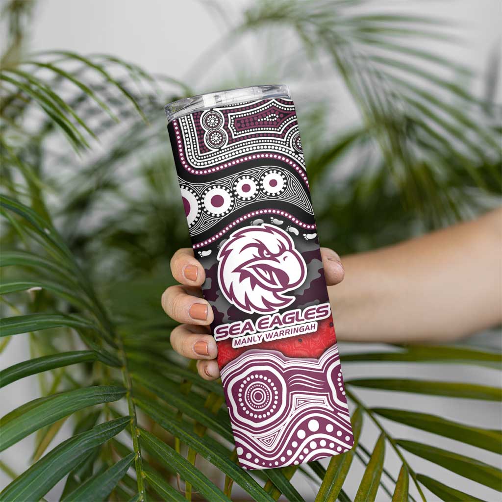 ANZAC Day Manly Warringah Sea Eagles Skinny Tumbler Military Memorial Aboriginal Indigenous Art
