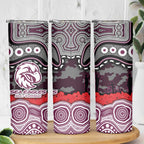 ANZAC Day Manly Warringah Sea Eagles Skinny Tumbler Military Memorial Aboriginal Indigenous Art