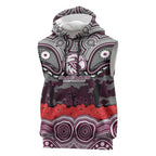 ANZAC Day Manly Warringah Sea Eagles Sleeveless Hoodie Military Memorial Aboriginal Indigenous Art