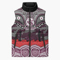 ANZAC Day Manly Warringah Sea Eagles Sleeveless Puffer Jacket Military Memorial Aboriginal Indigenous Art