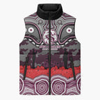 ANZAC Day Manly Warringah Sea Eagles Sleeveless Puffer Jacket Military Memorial Aboriginal Indigenous Art