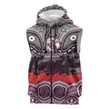 ANZAC Day Manly Warringah Sea Eagles Sleeveless Zip Hoodie Military Memorial Aboriginal Indigenous Art