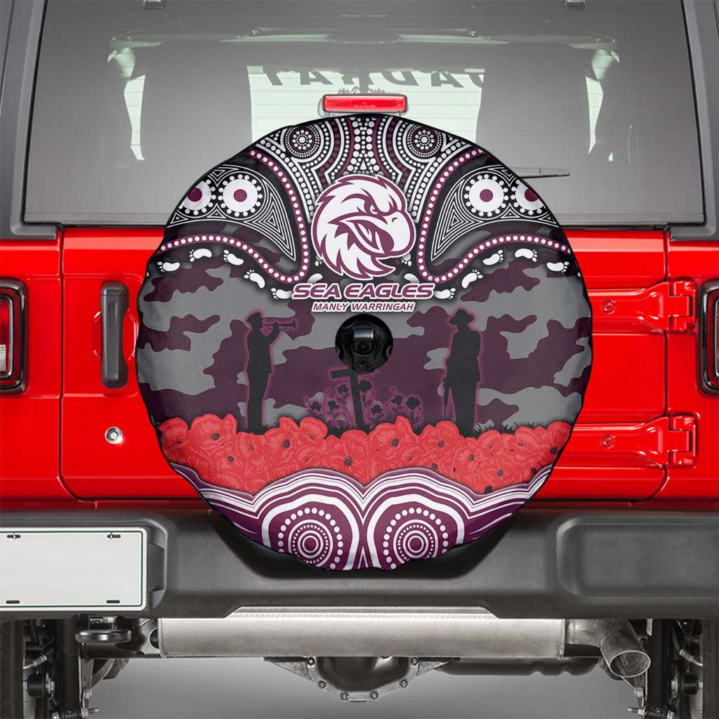 ANZAC Day Manly Warringah Sea Eagles Spare Tire Cover Military Memorial Aboriginal Indigenous Art