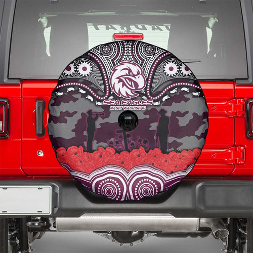 ANZAC Day Manly Warringah Sea Eagles Spare Tire Cover Military Memorial Aboriginal Indigenous Art