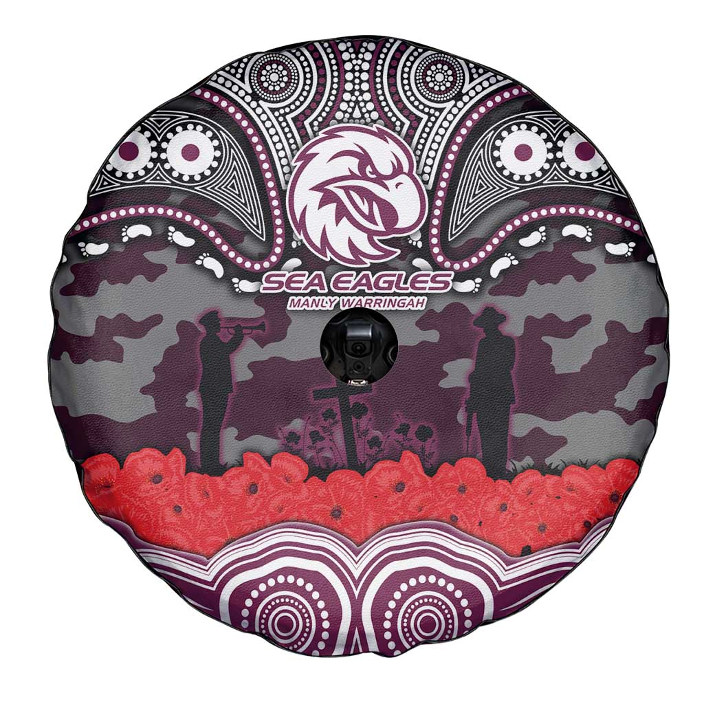 ANZAC Day Manly Warringah Sea Eagles Spare Tire Cover Military Memorial Aboriginal Indigenous Art