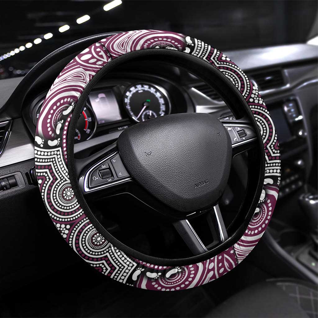 ANZAC Day Manly Warringah Sea Eagles Steering Wheel Cover Military Memorial Aboriginal Indigenous Art