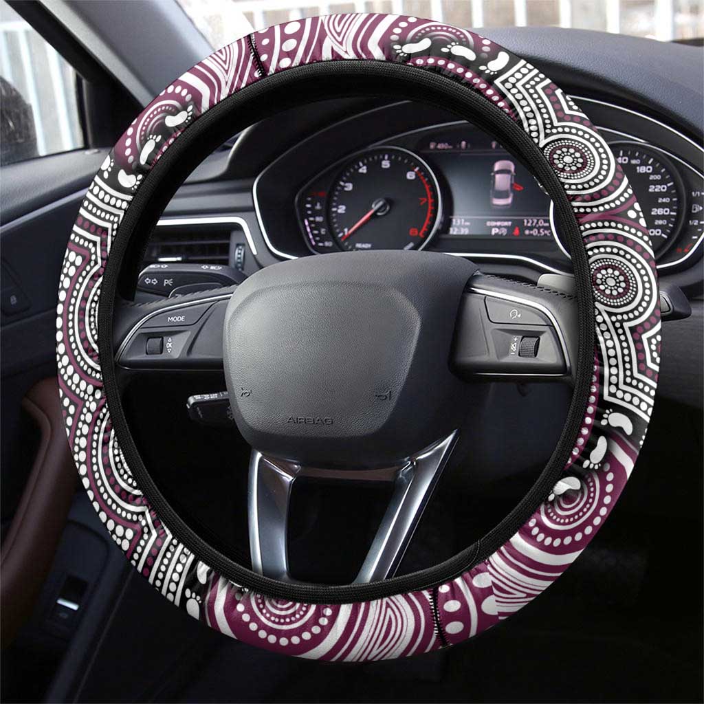 ANZAC Day Manly Warringah Sea Eagles Steering Wheel Cover Military Memorial Aboriginal Indigenous Art