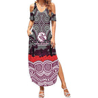 ANZAC Day Manly Warringah Sea Eagles Summer Maxi Dress Military Memorial Aboriginal Indigenous Art