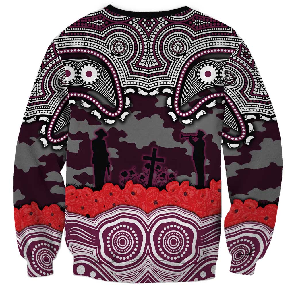 ANZAC Day Manly Warringah Sea Eagles Sweatshirt Military Memorial Aboriginal Indigenous Art