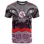 ANZAC Day Manly Warringah Sea Eagles T Shirt Military Memorial Aboriginal Indigenous Art